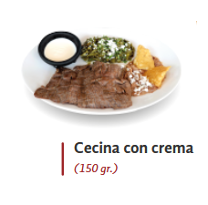 Cecina con crema